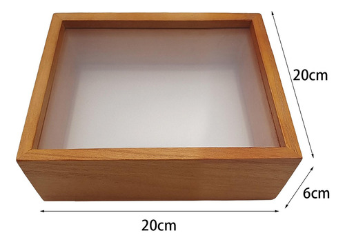 Caja De Sombra De Madera Con Marco De Flores 8 Pulgadas