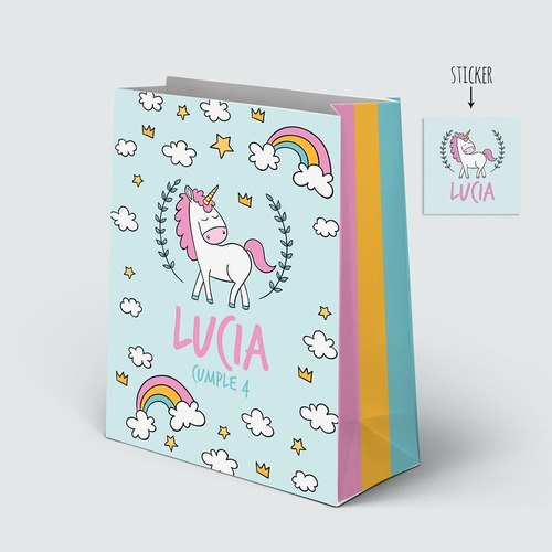 Bolsas Golosineras Personalizadas Unicornio X25