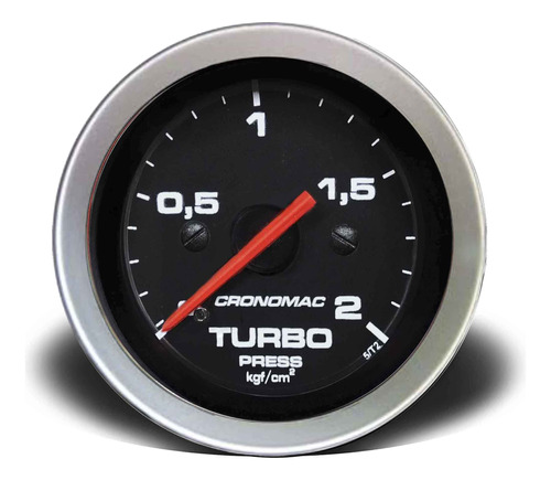 Manômetro Turbo 52mm Mecânico 2kg Sport Cronomac