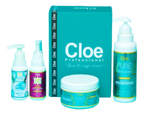  Cloe Pure Sensation Clear Shampoo,acond.máscara Y Termo Prot