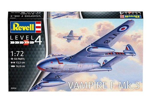 Vampire F Mk.3  Escala 1/72 Revell 03934