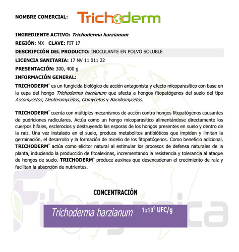 Fungicida Biológico Trichoderma Harzianum Trichoderm 12 Pzas
