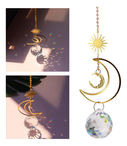 Yn 2 Peças De Cristal Prisma Feng Shui Pingentes Pendurados