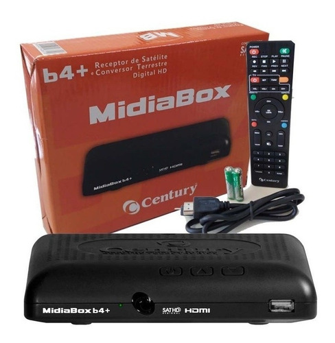 Imagem 3 de 3 de Receptor Midiabox B3 Century Assista + 58 Canaius Midia Box