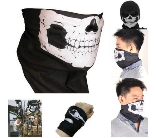 Mascara Bandana Caveira  Boca Motociclista Paintball Airsoft