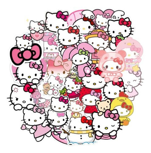 50 Stickers Hello Kitty Sanrio 50 Pegantinas Hello Kitty