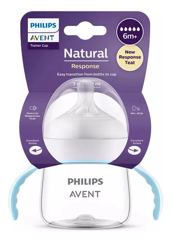 Vaso Entrenador Avent Natural Reponse Biberón Antigoteo 5oz Color Blanco