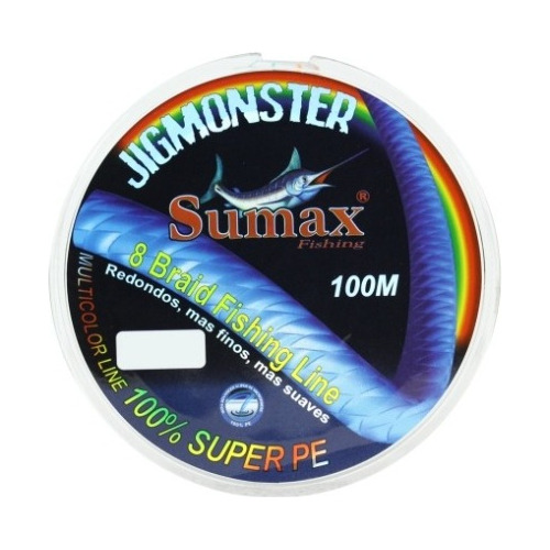 Multifilamento Sumax Jigmonster 100 Mts Multicolor 80lbs