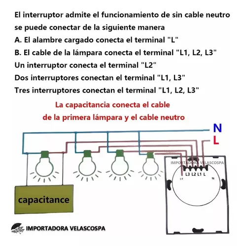 Interruptor Inteligente Wifi Blanco 1 Boton Sin Cable Neutro