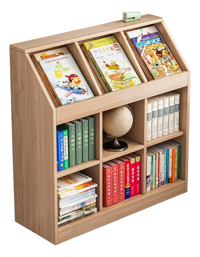 Sujetalibro Librero Estantería Organizador Infantil 3niveles Color Marrón claro