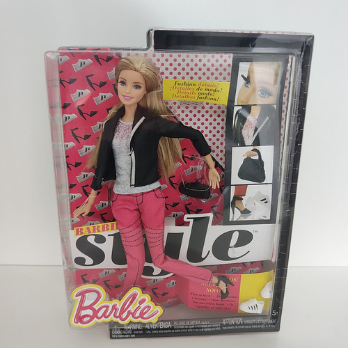 Barbie Style Luxo Cmf76 Cílios Calça Pink Jaqueta Preta (Usado)