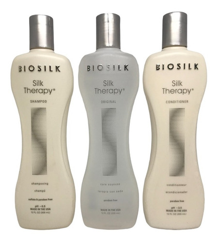 Biosilk, Kit Shampo, Acondicionador, Gotas De Seda, 355ml