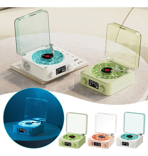Altavoz Retro De Vinilo Con Reproductor De Discos