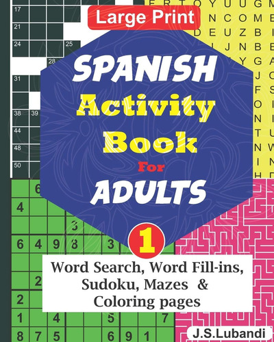 Libro: Spanish Activity Book For Adults; 1 (fun Spanish Acti