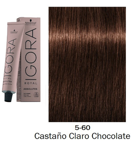 Tinte Igora 5-60 Castaño Claro Chocolate Natural