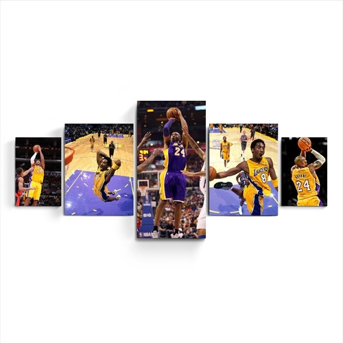 Cuadros Modernos Nba Lakers Kobe Bryant Basquet Triptico 