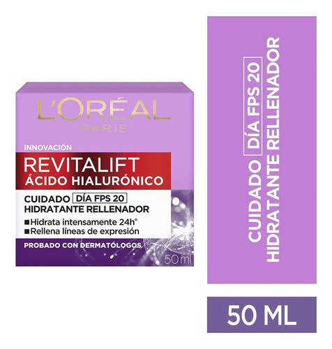 L'oréal  Crema Día Anti-arrugas Revitalift Ácido   Hialurón