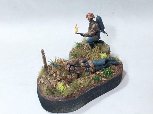 Figura Esci Soldado Aleman 2 Gm C Tenaza Escala 1/35 Unico