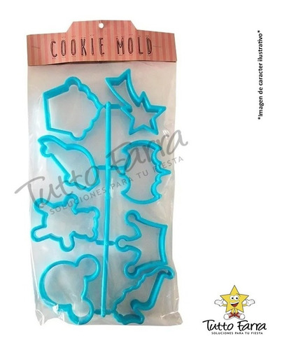 Cortantes Molde Para Cookies Plastico X8 Reposteria Tf