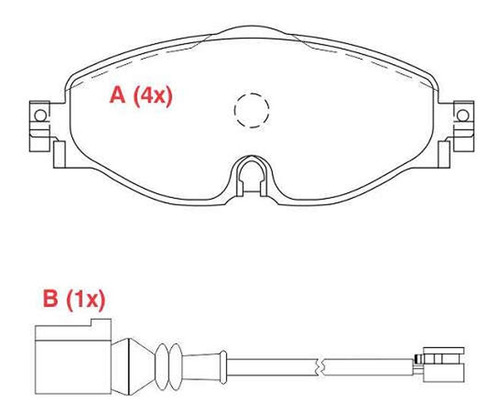 Pastilha Freio Dianteira Golf 1.4 Tsi 2014 Em Diante