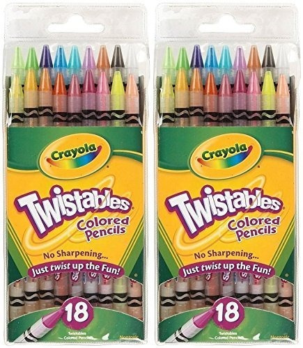 Crayola 18ct Lápices De Colores Twistables (2 Pack)