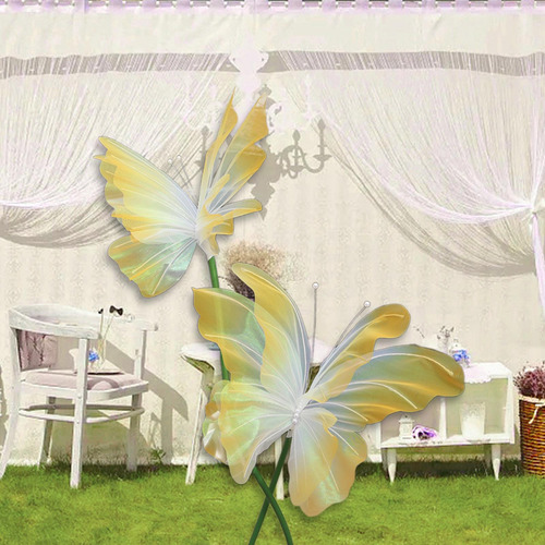 Decoración De Mariposas Artificiales, Decoración Amarillo