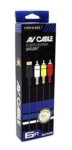 Retro-bit Saturno Av Cable Chapado En Oro.