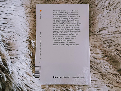 Elogio De La Locura. Erasmo Rotterdam. Editorial Alianza.