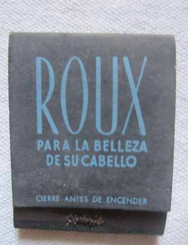 Antigua Caja De Fosforos Roux Para La Belleza De Su Cabellos