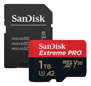 Cartão Micro Sd 1tb Microsd Extreme Pro 200mbs E Adp Sandisk