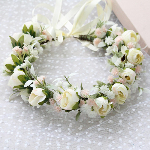 Diadema De Flores For Mujer Y Niña, Tocado De Corona Para