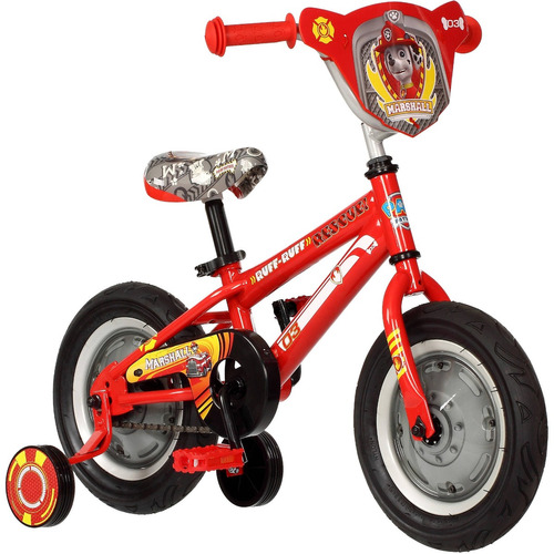 Bicicleta Marshall Paw Patrol Nickelodeon 12'' Color Rojo