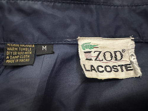 Campera Rompevientos Izod Lacoste Vintage Talle Medium (Usado)
