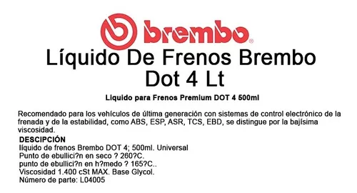 Brembo L04005 Líquido de frenos