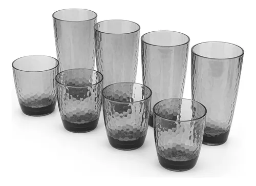 Set 20 Vasos Pequeños Plásticos 8 Onzas Bebidas Agua Batidos - La