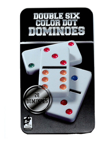 Domino Doble 6 - Set De 28 Piezas Caja Metalica