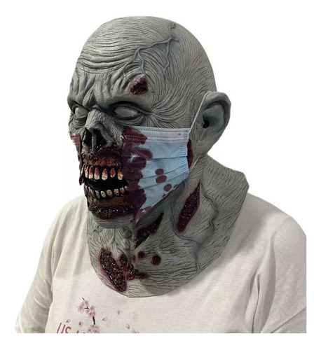 Gorro De Látex Con Forma De Zombi Aterrador Con Máscara