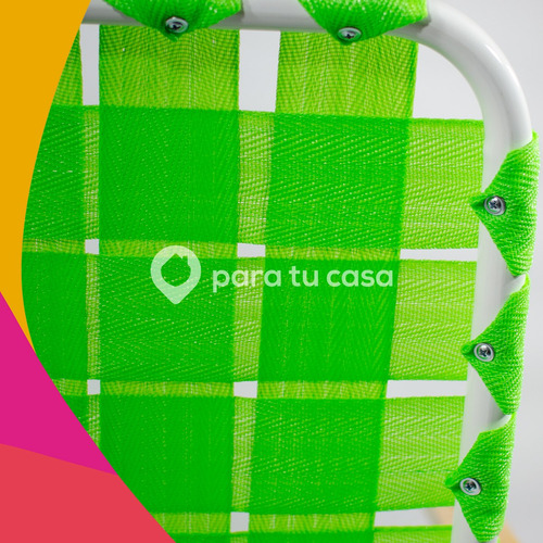 Sillón Reposera X2 Fijo Cinta Caño Pintado 7/8 Reforzado Ct