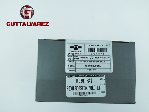 Mozo Trasero Volkswagen Fox - Crossfox - Polo 1.6, Maxxun