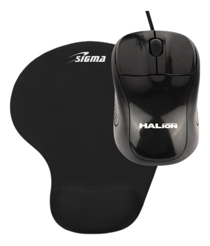 Mouse Halion Tron Ha-m1956 + Mouse Pad Almohadilla Gel