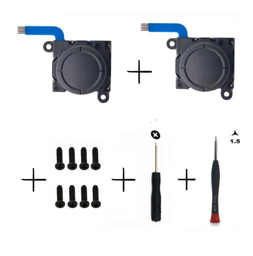 Kit 2x Repuesto Análogo Joy Con Joycon, Destornilladores Tor