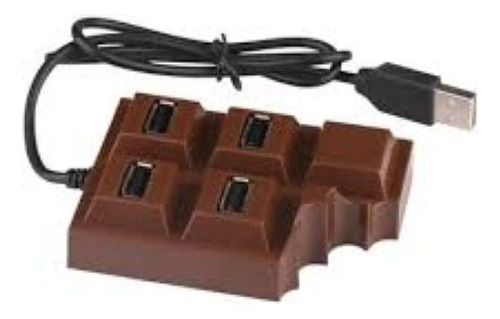 Hub Zapatilla 4 Puertos Usb 2.0 Chocolate Aka