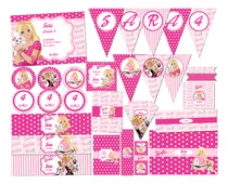 Comprar Kit Imprimible Barbie Con Cachorritos Textos Editables