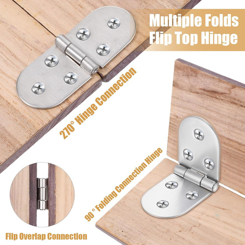 4 Bisagras Plegables Resistentes Para Mesa, Bisagra De Acero