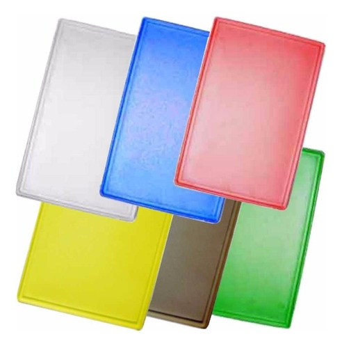 Pack X6 Tabla De Corte Picar En Colores 35x50 Polipropileno-