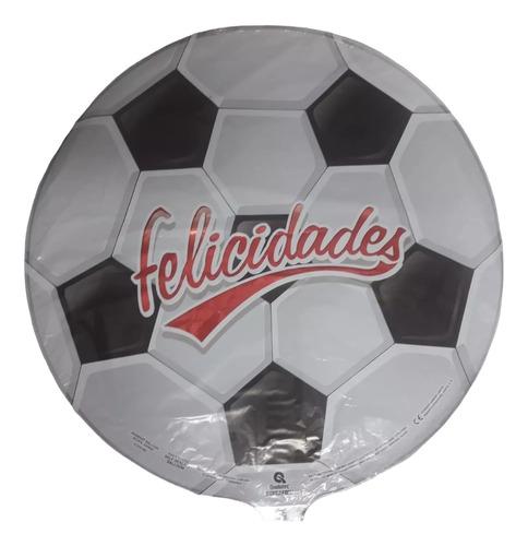 Balao Formato Bola Futebol 45cm Qualatex (3un) Felicidades