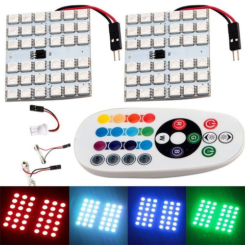 Led Rgb 36 Smd Control Remoto Interior Automóvil