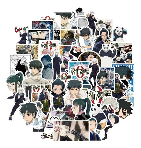 Set 50 Stickers Jujutsu Kaisen Anime Manga Pegatina 6 - 8 Cm