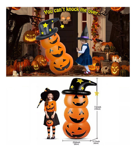 Muñeca Inflable De Halloween De 1,2 M Para Decoración De Cal