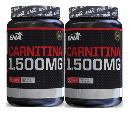 Carnitina 1500 Mg (60 Caps) Ena - Quemador X 2 Unidades!